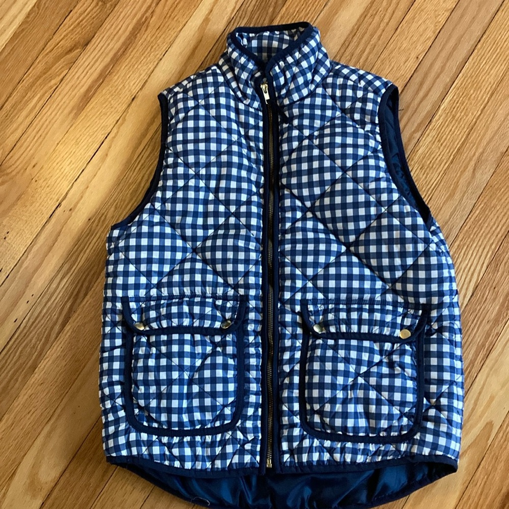 Gingham Puffer Vest